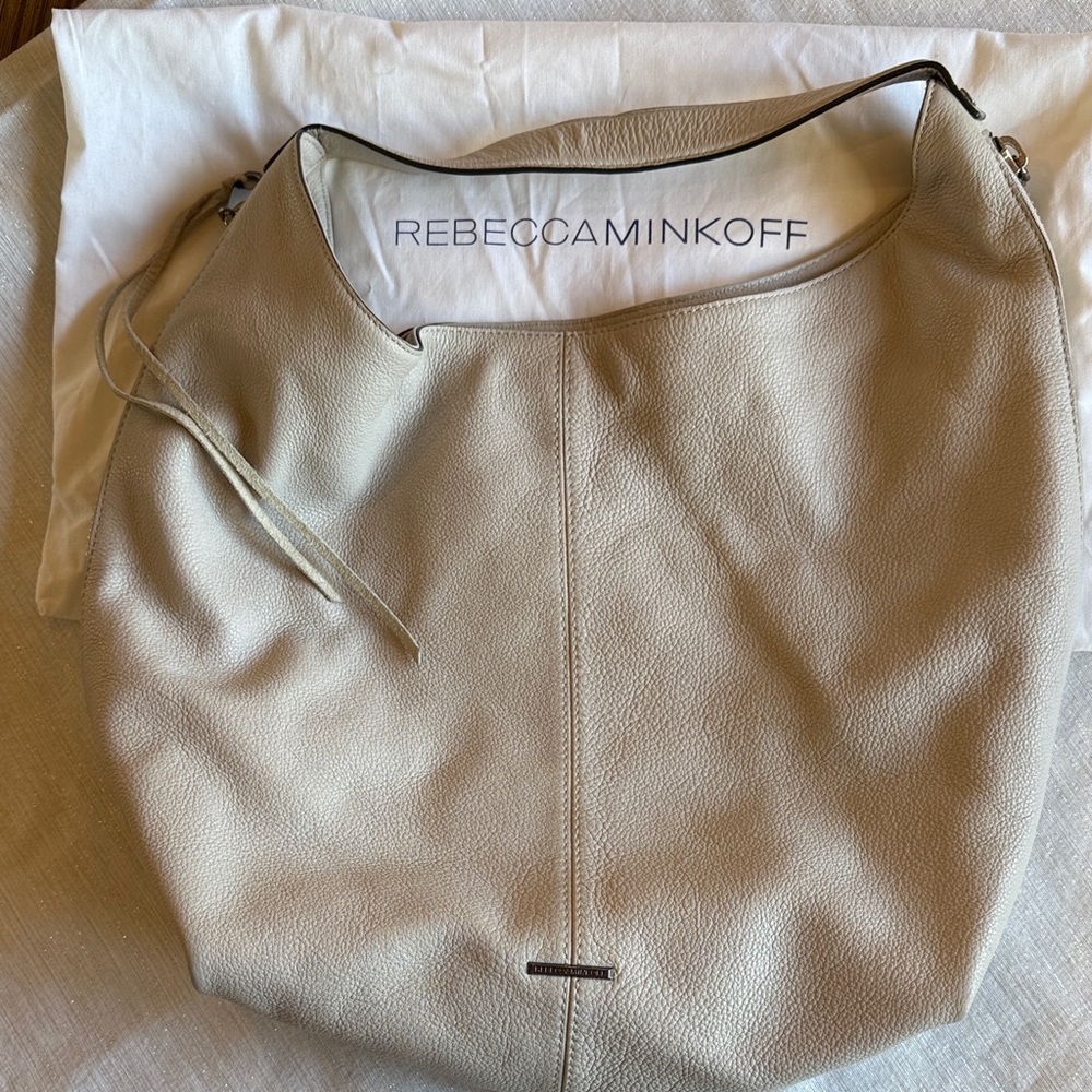 Rebecca Minkoff Beige Leather Hobo Bag